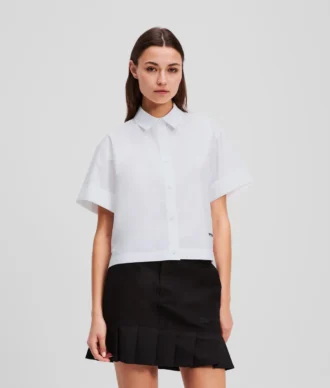 BOXY SHIRT MET KORTE MOUWEN