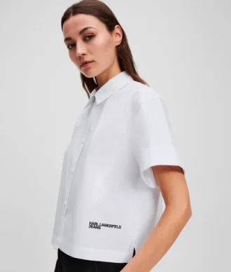 BOXY SHIRT MET KORTE MOUWEN