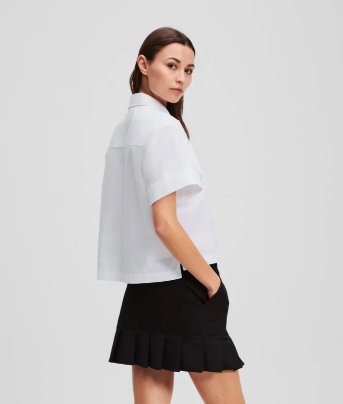 BOXY SHIRT MET KORTE MOUWEN