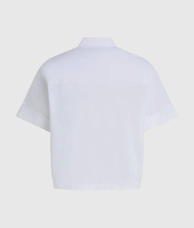 BOXY SHIRT MET KORTE MOUWEN