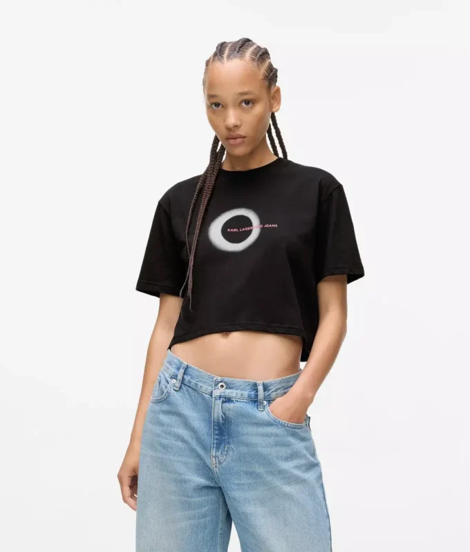 Boxy T-shirt met eclipslogo