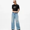 Boxy T-shirt met eclipslogo