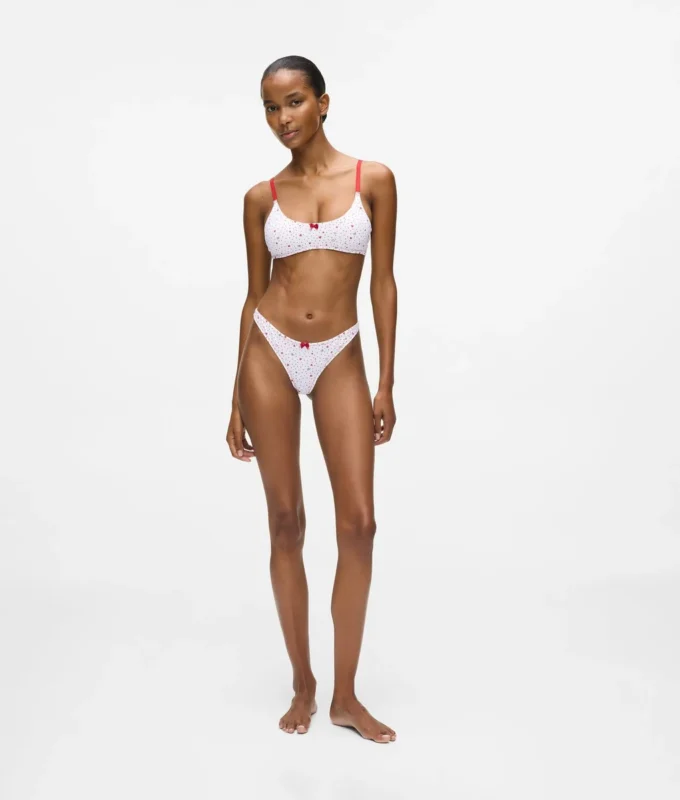 Bralette met hartjesprint