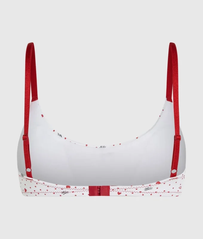 Bralette met hartjesprint