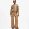Brede broek van wolmix