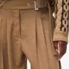 Brede broek van wolmix