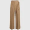 Brede broek van wolmix