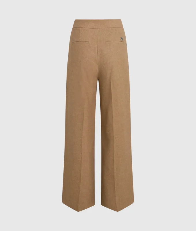 Brede broek van wolmix