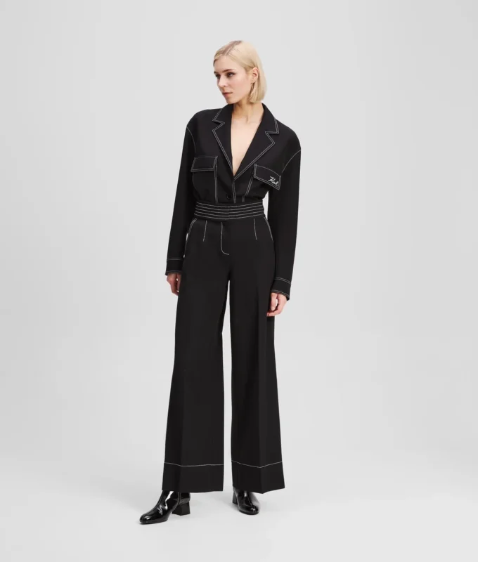 BROEK MET CONTRASTSTIKKING