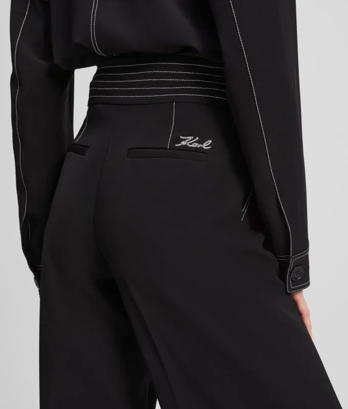 BROEK MET CONTRASTSTIKKING