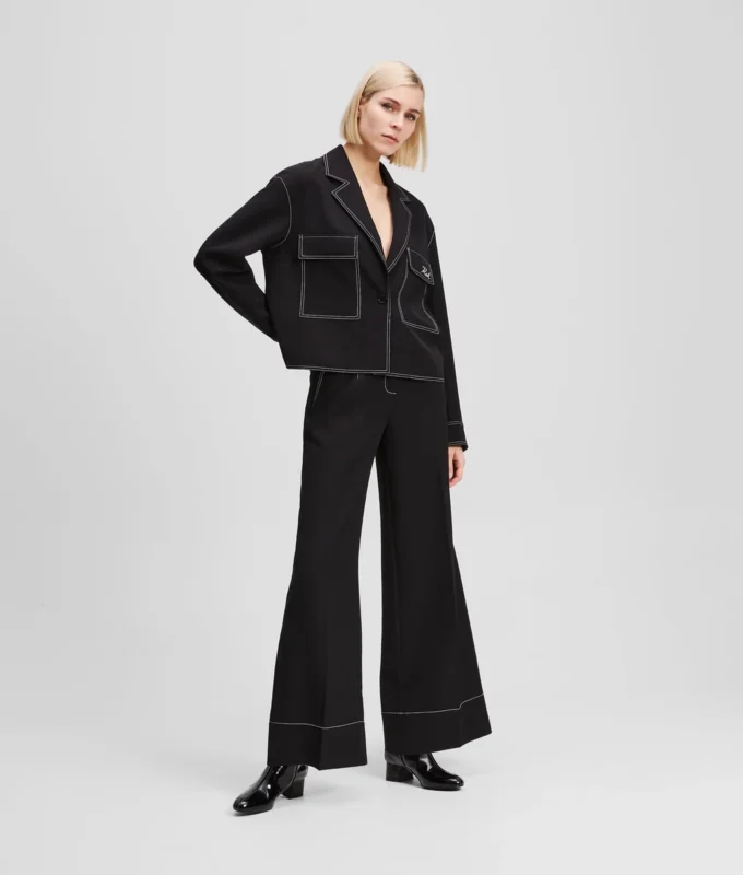 BROEK MET CONTRASTSTIKKING