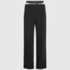 Broek met dubbele tailleband