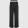 Broek met dubbele tailleband