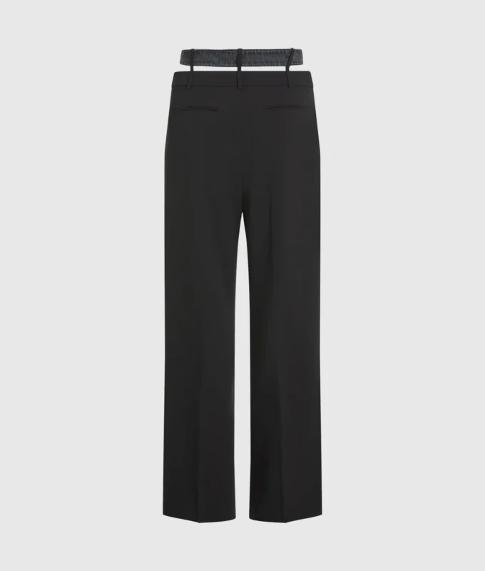 Broek met dubbele tailleband