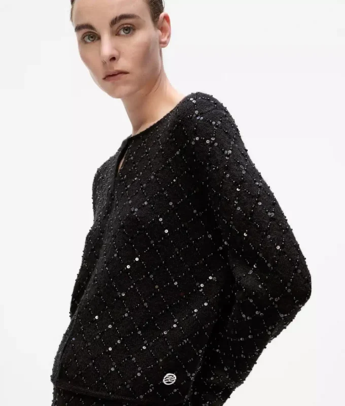Cardigan met pailletten