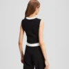 CONTRAST PIPING KNIT TOP