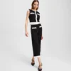 CONTRAST PIPING KNIT TOP