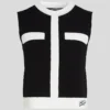 CONTRAST PIPING KNIT TOP