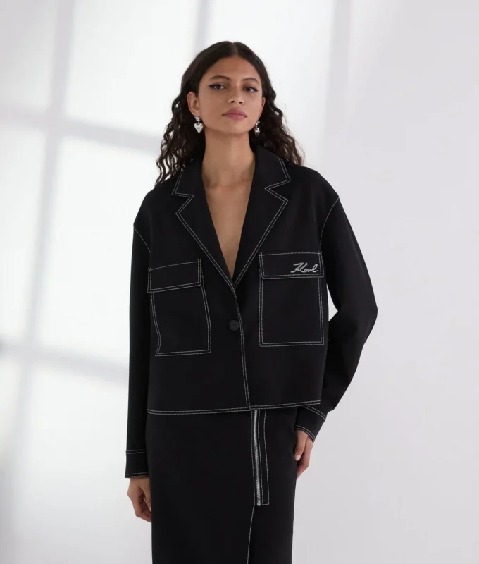 CONTRAST STITCH JACKET