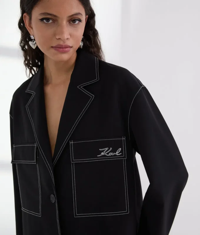 CONTRAST STITCH JACKET