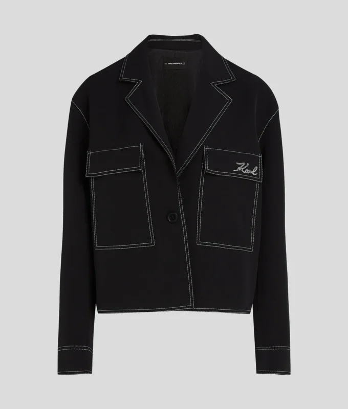 CONTRAST STITCH JACKET