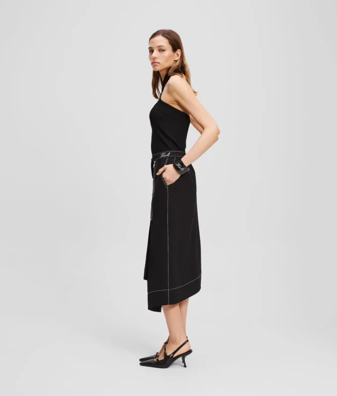 CONTRAST STITCH SKIRT
