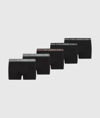 Contrasterende boxershorts met tailleband – 5-pack