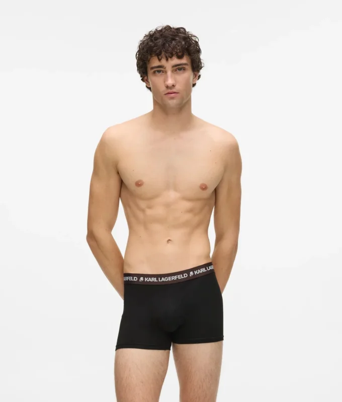 Contrasterende boxershorts met tailleband – 5-pack