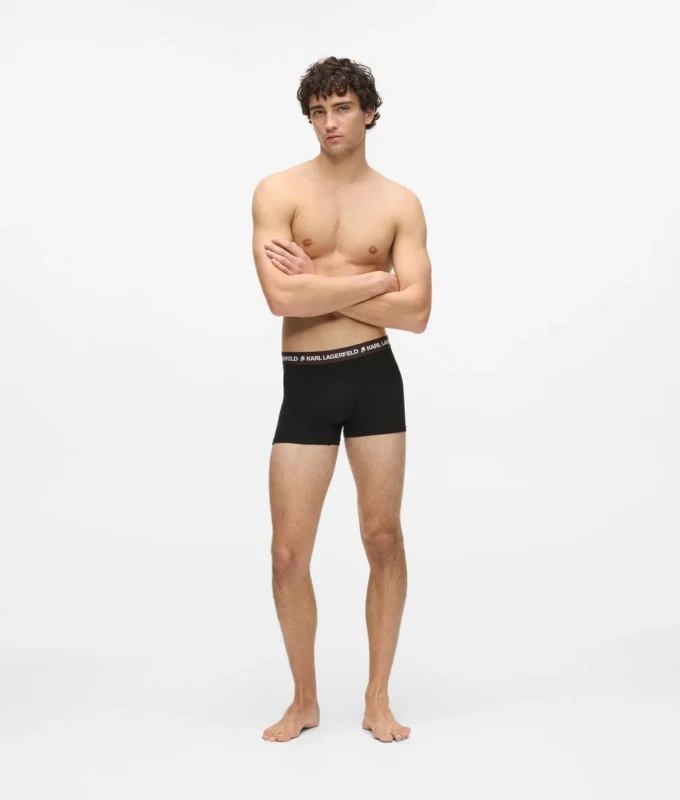 Contrasterende boxershorts met tailleband – 5-pack