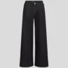 CONTRASTSTIKKING JEANS MET WIJDE PIJP
