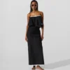 Cropped strandtop met geschulpte rand