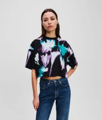 CROPTOP MET BLOEMENPRINT