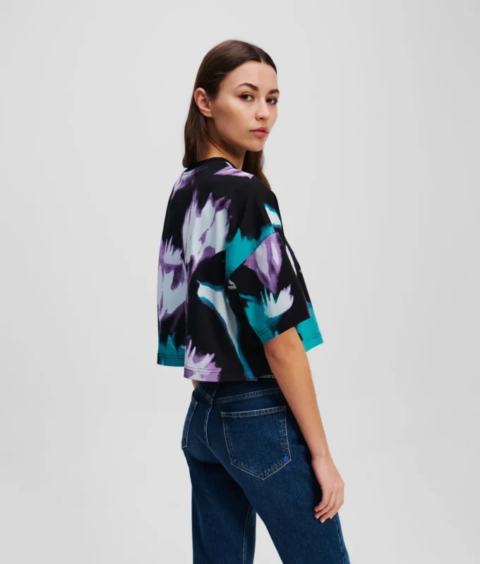 CROPTOP MET BLOEMENPRINT