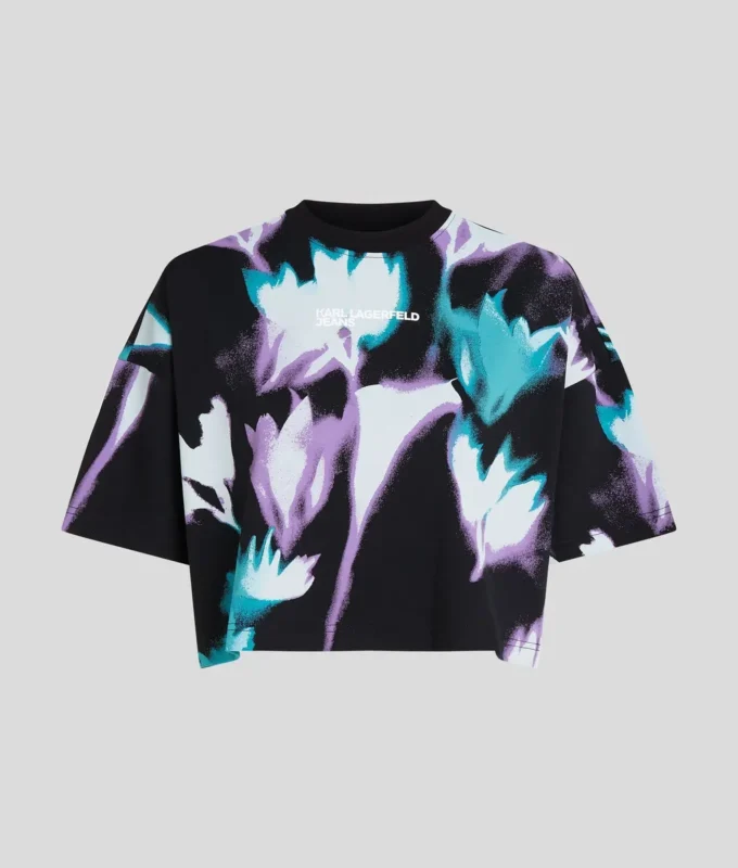 CROPTOP MET BLOEMENPRINT