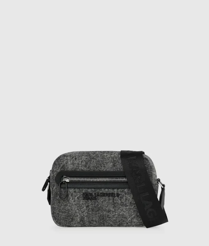 Crossbodytas van gewassen denim