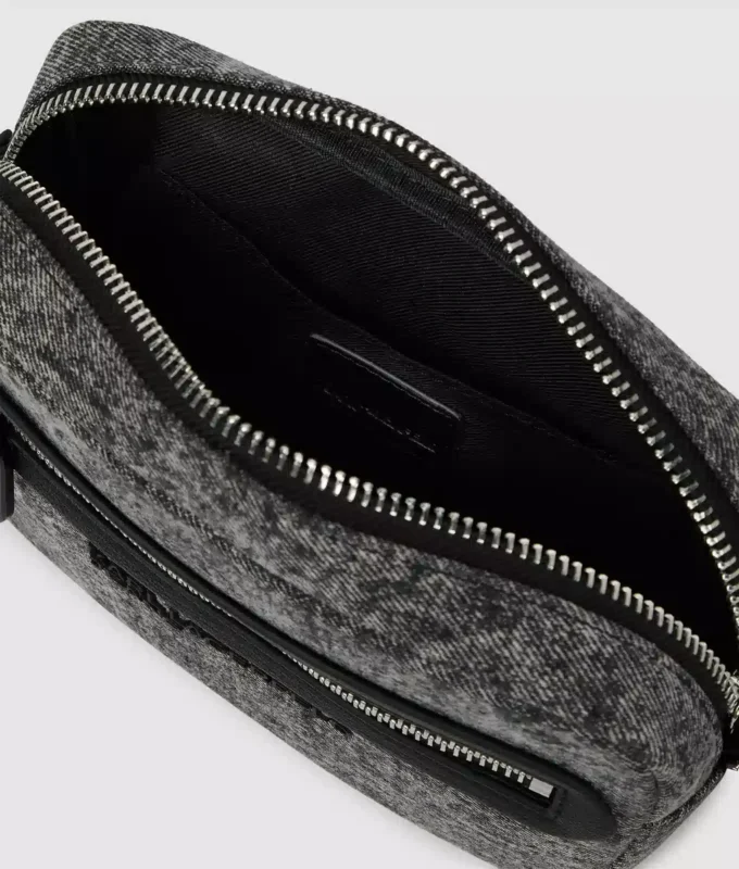 Crossbodytas van gewassen denim