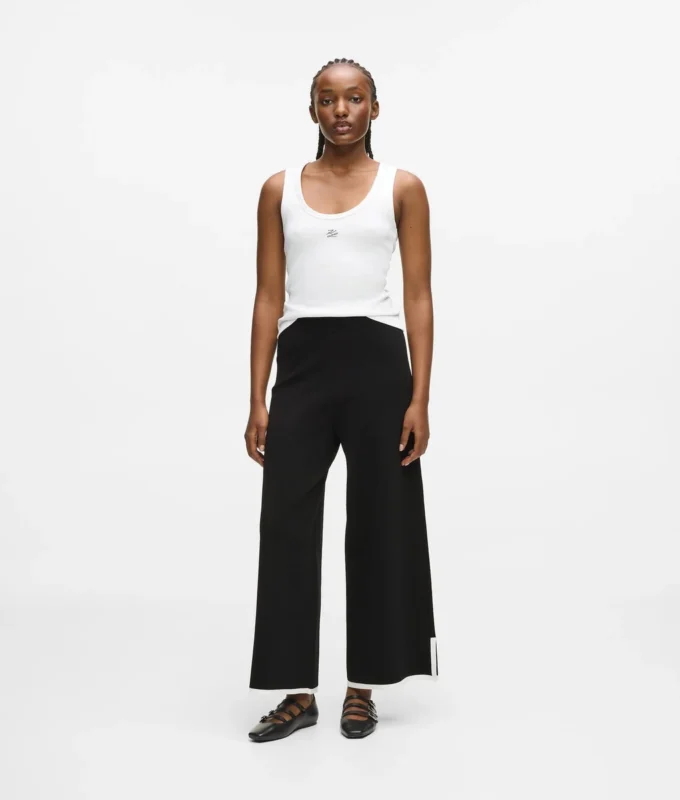 Culotte met contrasterende biezen