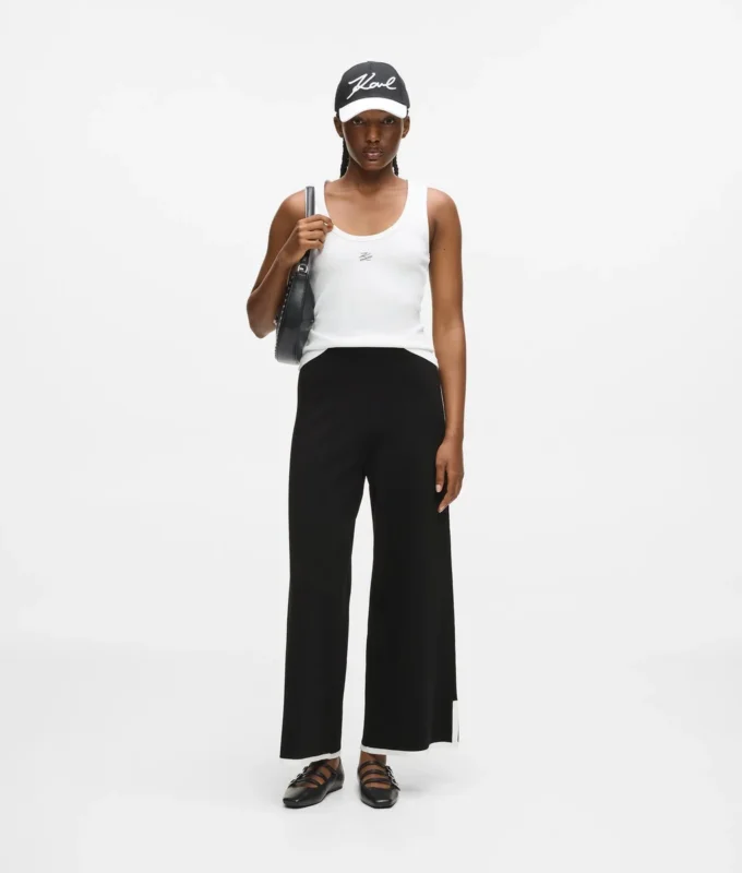 Culotte met contrasterende biezen