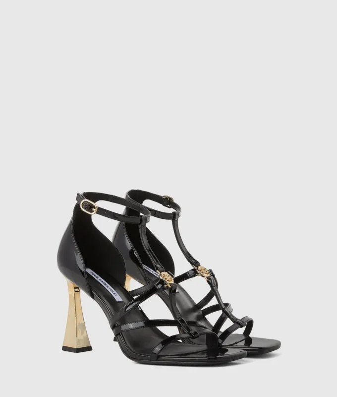 Debutante sandalen met hak en bandjes