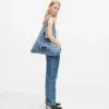 Denim hobo shopper