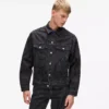 Denim jasje met all-over monogram
