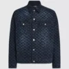 Denim jasje met all-over monogram