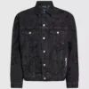 Denim jasje met all-over monogram
