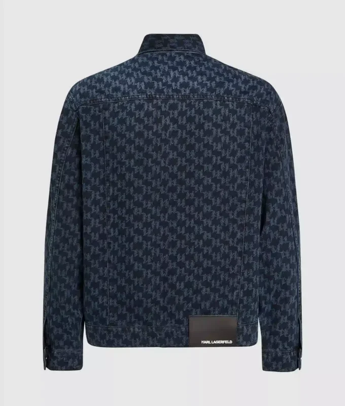 Denim jasje met all-over monogram