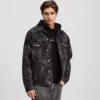 DENIM JASJE MET ALL-OVER PRINT