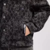 DENIM JASJE MET ALL-OVER PRINT