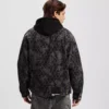 DENIM JASJE MET ALL-OVER PRINT