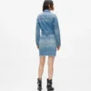 Denim jurk met ceintuur