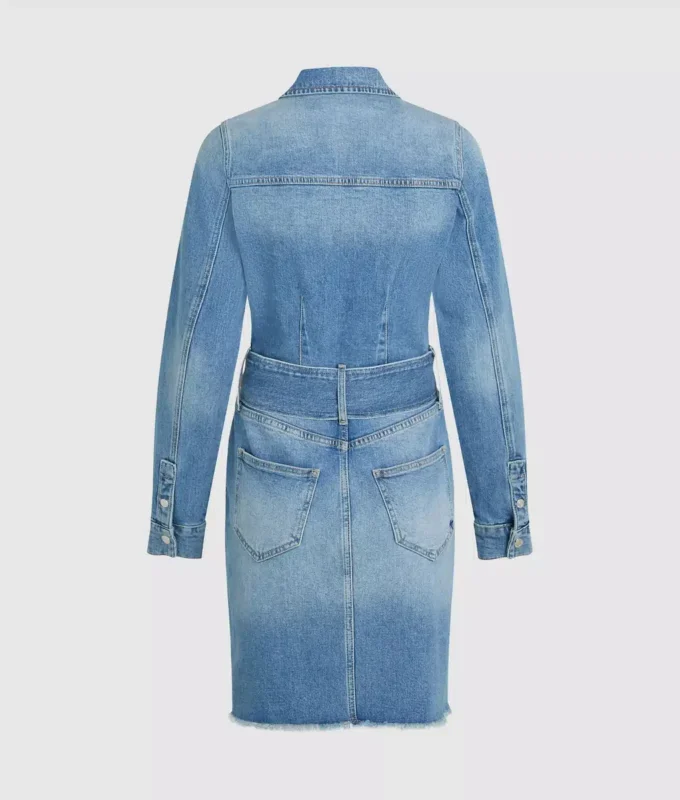 Denim jurk met ceintuur