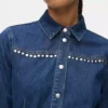 Denim jurk met studs